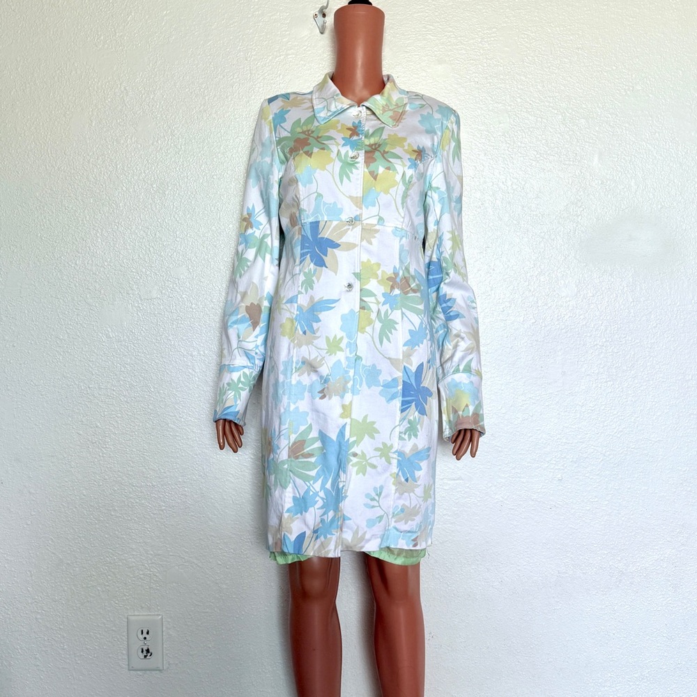 Jonathan Martin Pastel Floral Long Coat size 12